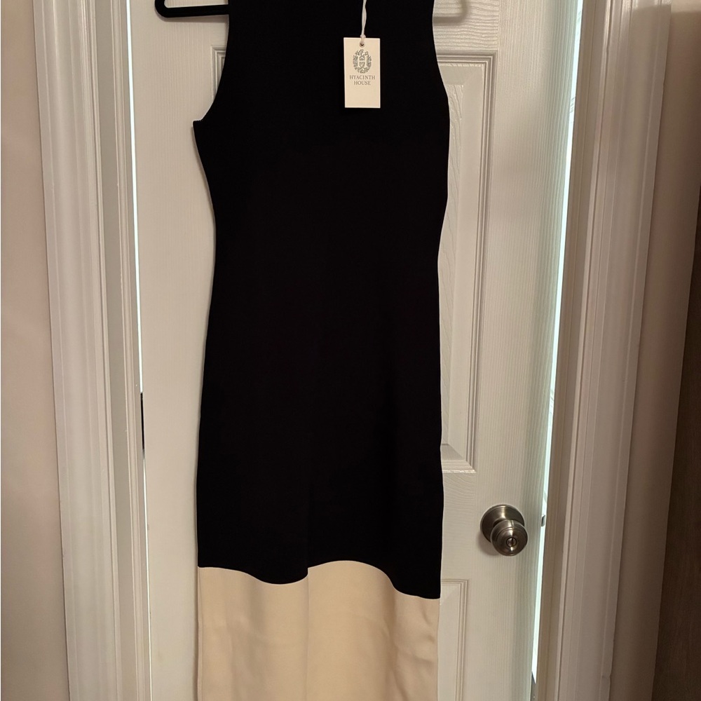 Sleeveless Tuckernuck Black and White Colorblock Charlotte Midi Dress - Picture 3 of 6